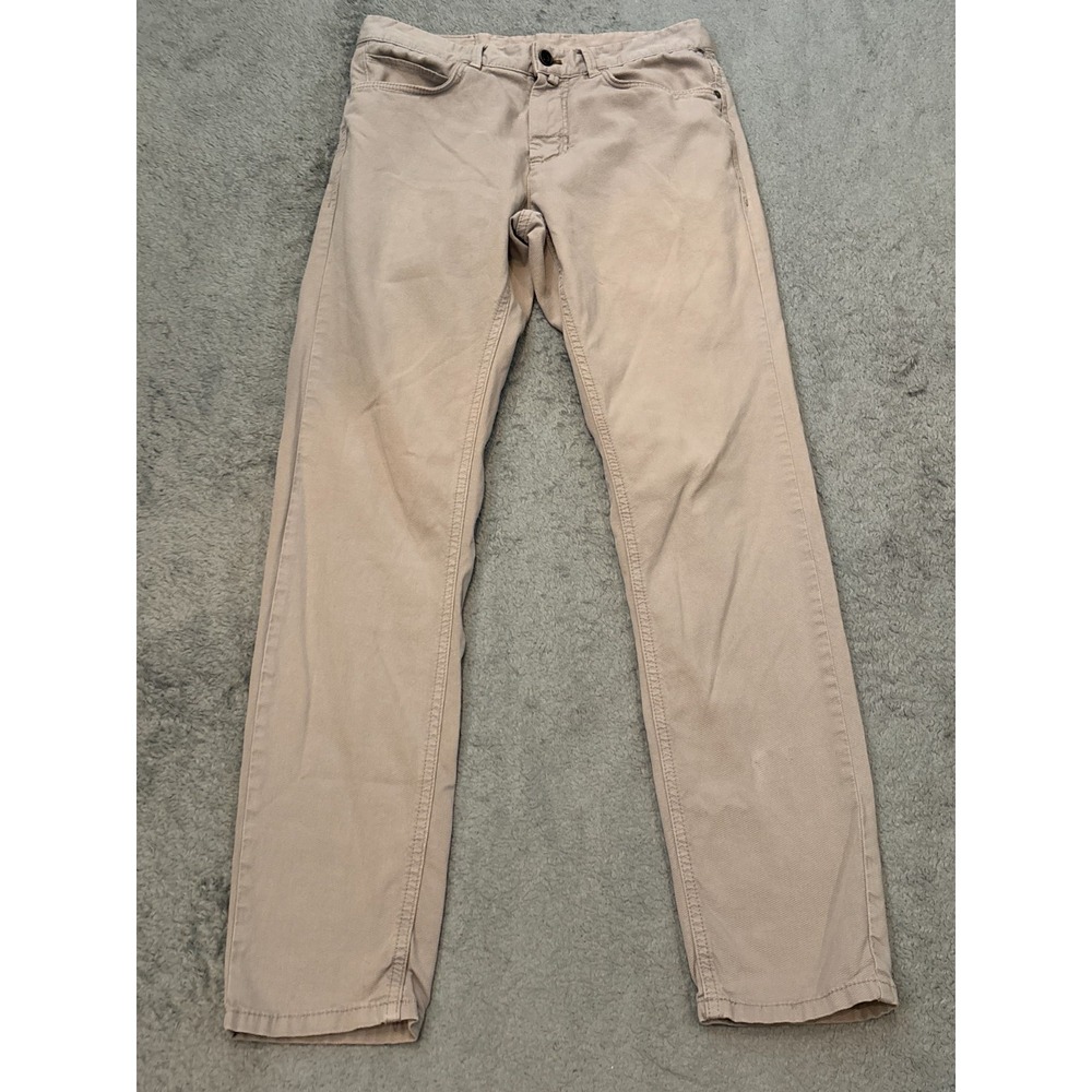 Zara Jeans Mens 30x30 Beige Polyester Straight Leg Casual Everyday Pockets